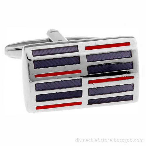 Fashion Stripe Copper Cufflinks, Custom Cufflinks For Mens Shirts